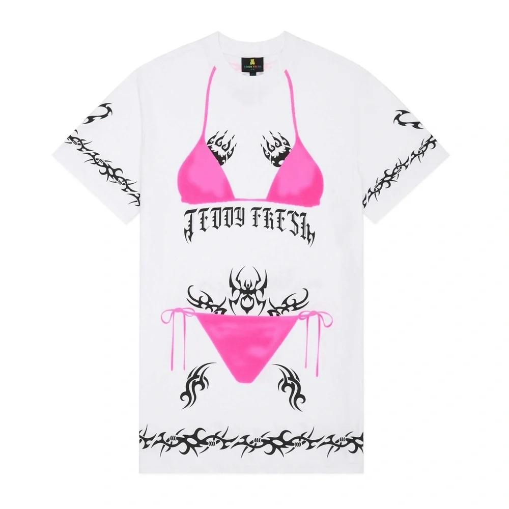 Teddy Fresh Tattoo T-Shirt Dress - Picture 1 of 5